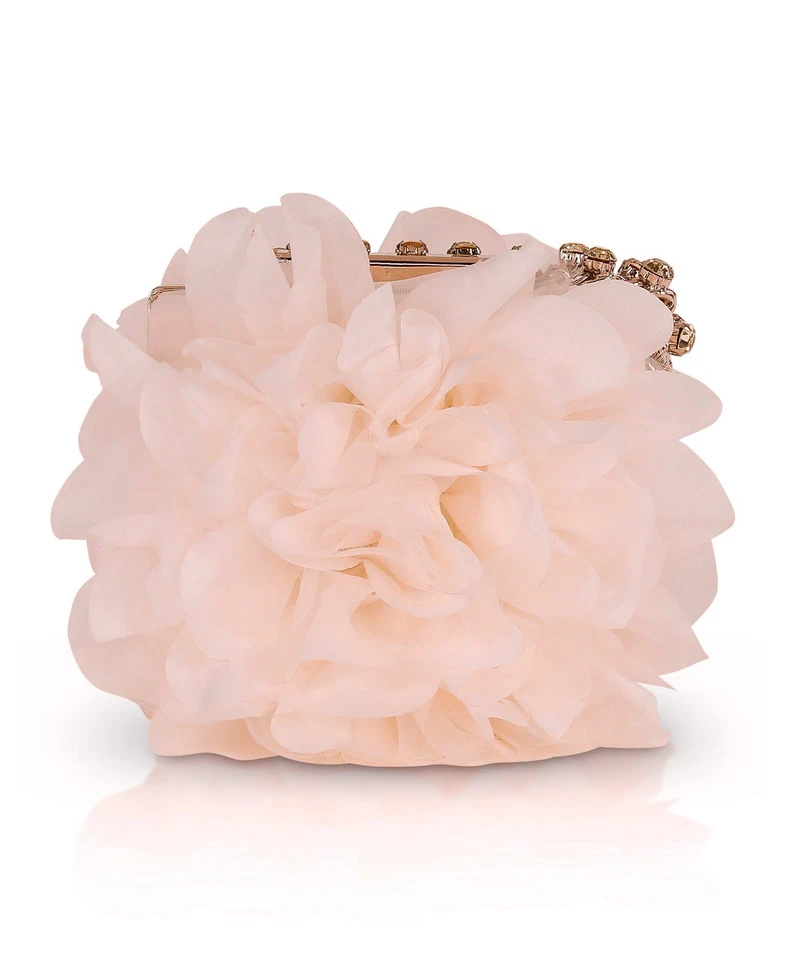 Badgley Mischka Jewel Handle Blush Pink Peony Flower Evening Clutch Bag - NWT - Image 4 of 4
