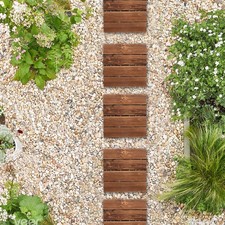 2 Pcs Dalles De Sol Emboîtables Carreaux En Bois Naturel Carrelage Terrasse