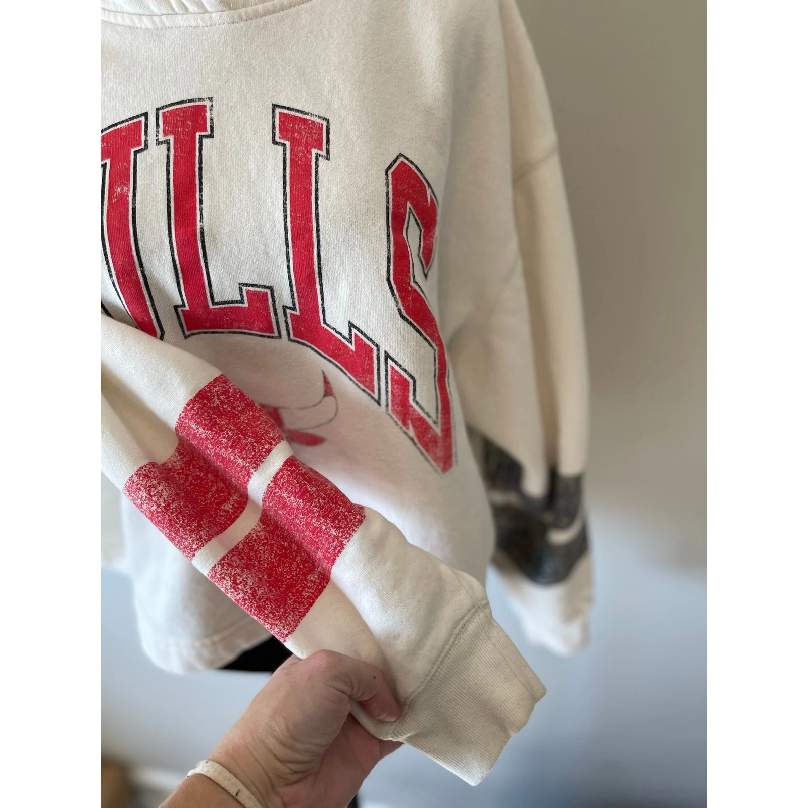 OFF WHITE Felpa Bulls cropped
