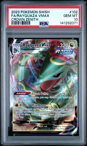 2023 Pokemon Crown Zenith #102 Rayquaza Vmax PSA 10