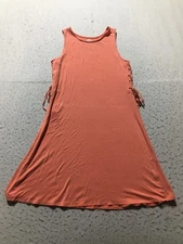 Maurices 24/7 Tank Dress Womens S Small Salmon Tied Sides