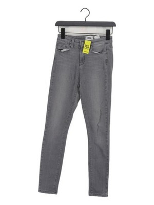 Paige Damen Jeans W 26 in Grau Viskose mit Baumwolle, Polyester, Elasthan Skinny