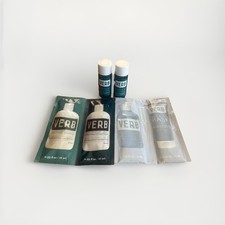 Lot of 6 VERB Hair Care Travel/ Sample Products: Oil, Shampoo/Conditioner, Mask
