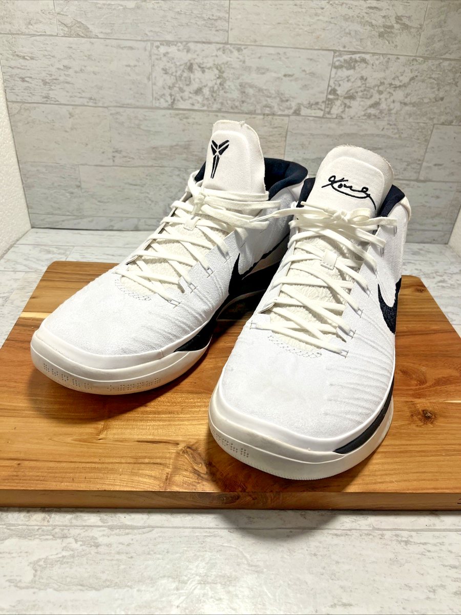 Nike Kobe Bryant A.D Mid-Top Shoes White Suede Black Mens Sz 15