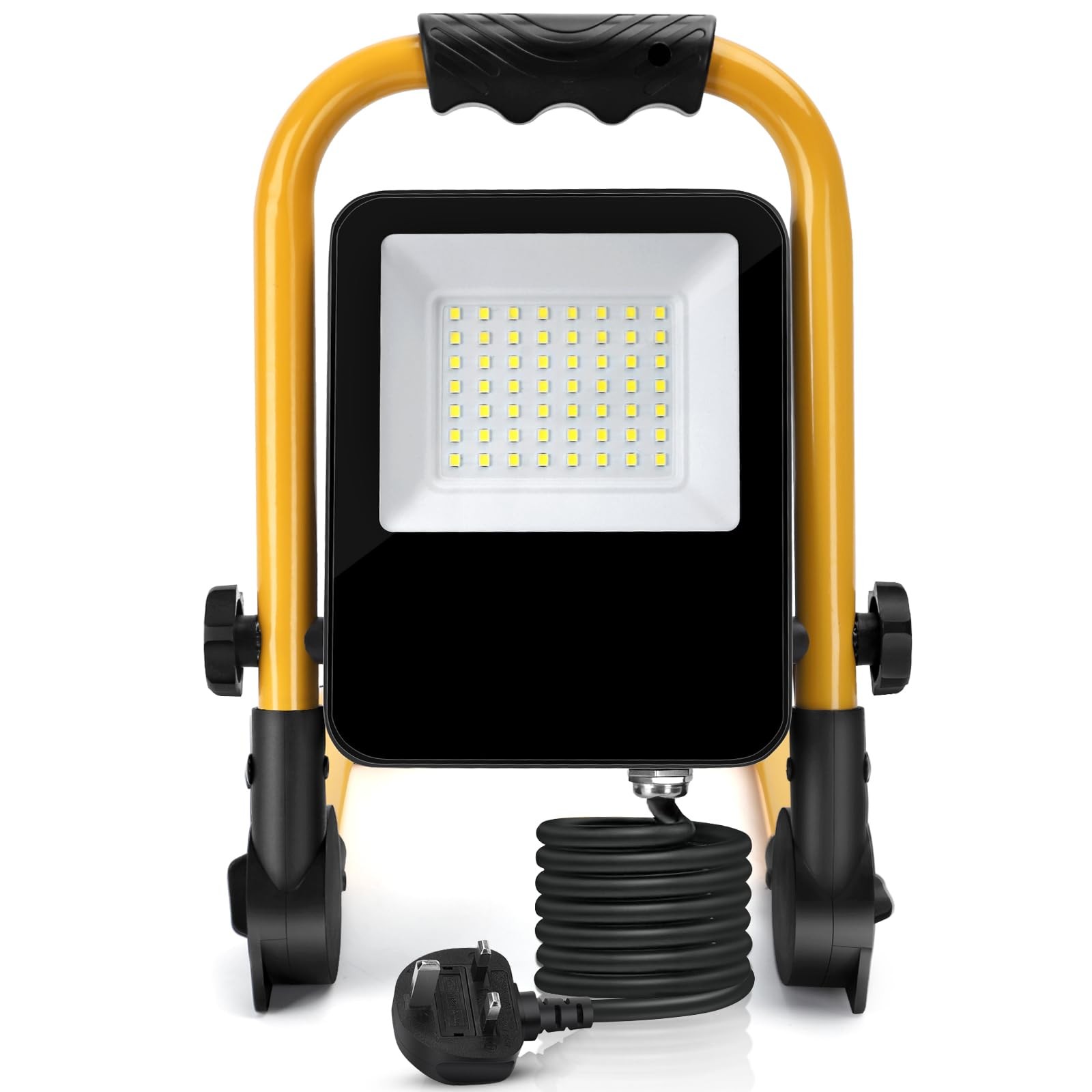 Aigostar Folding Floodlight, 50W 4500LM IP65 Waterproof LED Job Site Light, 5.9f