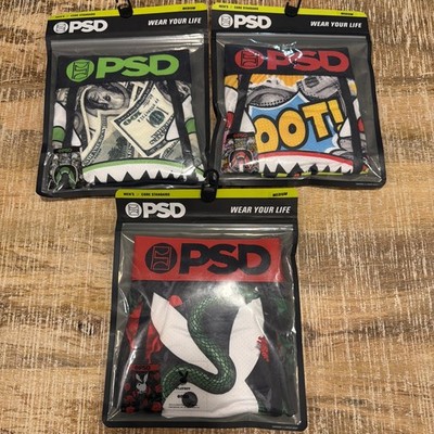 Men s Size MEDIUM PSD Boxer Brief 3 Pack SLITHERING SNAKE/WARFACE (2) Brand New