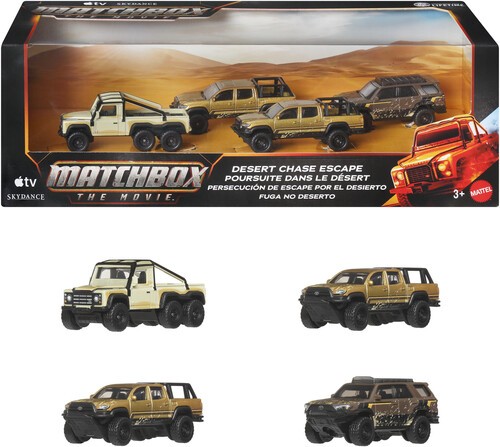 Matchbox: The Movie Desert Chase Escape 1:64 Scale Die-Cast Vehicles 4-Pack [Use