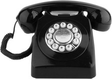 Sangyn Classic Retro Telephone Vintage Style Cord Phone with Push Button Old Fa