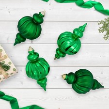 Northlight Shatterproof Commercial Size Finial Christmas Ornaments - 10" -