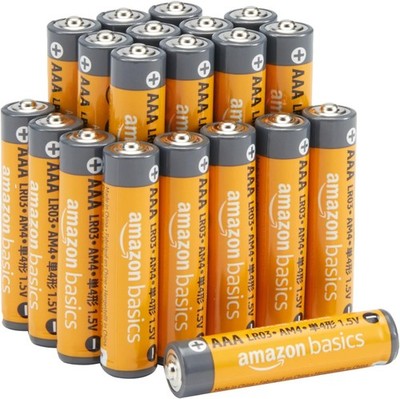 Amazon Basics 20-Count Long-Lasting AAA Alkaline Batteries, 1.5V, 10-Year Lea...