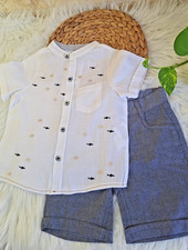 Baby boys 2 piece summer outfit set  White Ma...