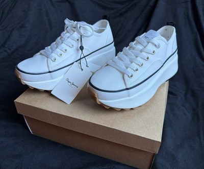 Pepe Jeans London Sneaker Damen 38 neu weiß