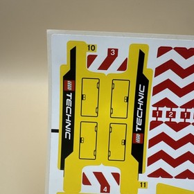 Lego Technic Excavator 42006 Sticker Sheet - New Never Used Authentic