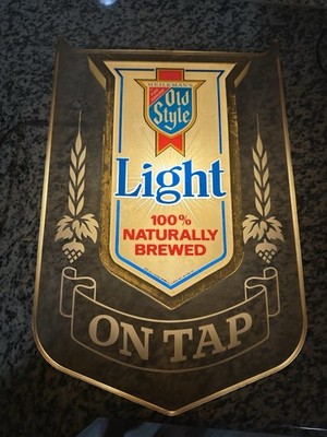 Vintage 1982 Heilemans Old Style Beer On Tap Bar Sign 
