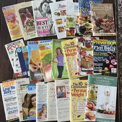 Lot Of 25 Vintage Magazines Health Booklet Topics Food Exercise Diet Beauty Home