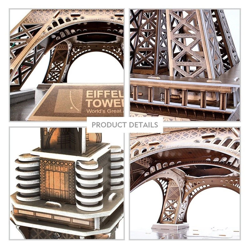 CubicFun 3D Puzzle Eiffel Tower Building Kits 82pcs. Model MC091h - Image 3 of 4