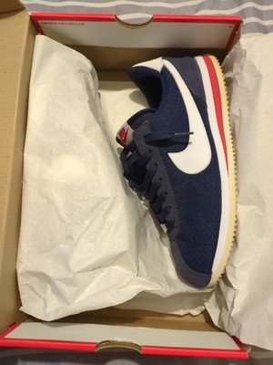 Men's 9 Nike Cortez Basic TXT FS Low Top Blue/White/Red 844856-410 Pre Loved 