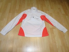 Skipullover ODLO Lady Gr XL Weiß Orange Fleece Reißverschluss am Kragen wie NEU
