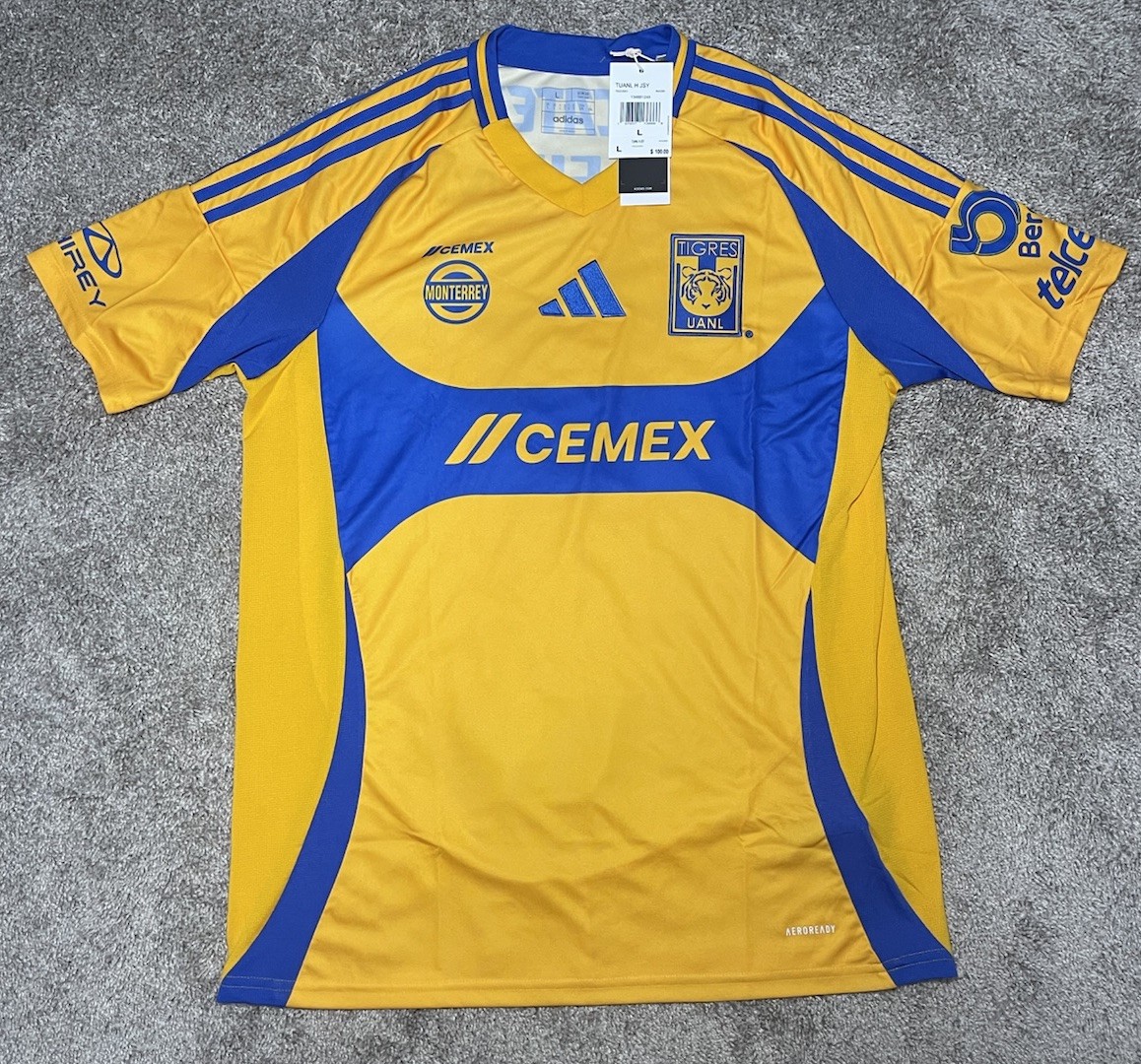 ADIDAS TIGRES UANL TUANL Men’s Large Home Jersey 2024/25 IN4280 Retail $100
