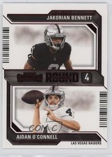 2023 Panini Contenders Round Numbers Red Aidan O'Connell Jakorian Bennett 1a3c