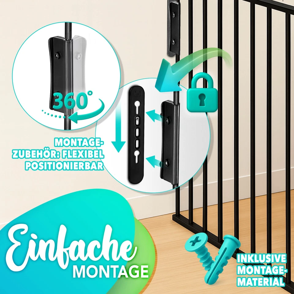 Kaminschutzgitter Baby Absperrgitter Ofenschutzgitter Laufstall Türschutzgitter - Bild 4 von 4