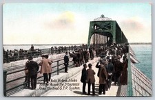 Montreal Quebec Victoria Jubilee Bridge Portal St Lawrence River Postcard QC