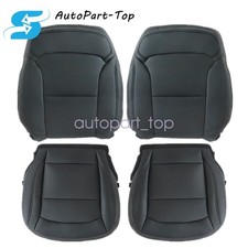 For 2016-2019 Ford Explorer Driver Passenger Side Leather Ac Seat Cover Black For 2016-2019 Ford Explorer Driver Passenger Side Leather Ac Seat Cover Black