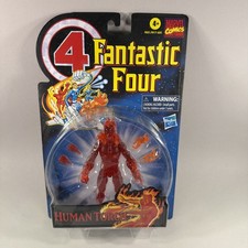 Hasbro Marvel Legends Series Retro Fantastic Four The Human Torch 6  Action...