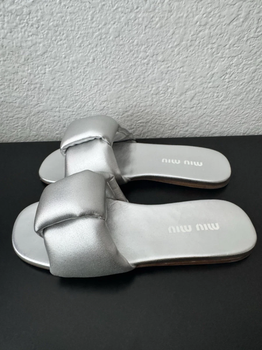 Miu Miu Solid Slide Sandals for Women for sale | eBay
