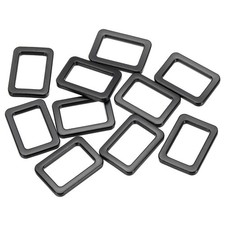 Metal Rectangle Ring Buckle Loop 3/4" Electro Black 10Pcs