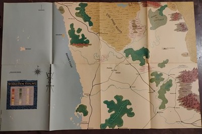 TSR Forgotten Realms Sword Coast Fold-Out Map AD&D 1987