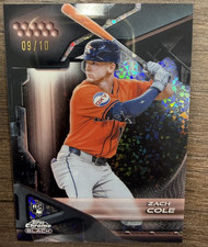 2026 Topps Chrome Black Zach Cole RC Rose Gold Mini Diamonds 9/10 Astros