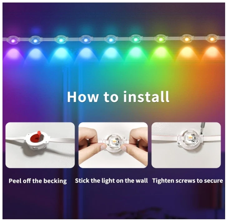 400ft Permanent Outdoor Light,RGB Eaves Lights with App/ Remote, IP67 - Image 4 of 4