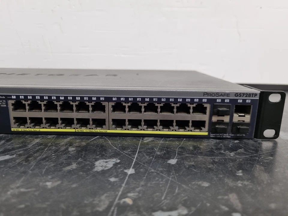 Netgear ProSafe GS728TP 28-Port Gigabit PoE Managed Network Switch - Image 4 of 4