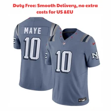 Drake #10 Maye 2025 “Rivalries” MEN All Stitched Jersey Storm Blue