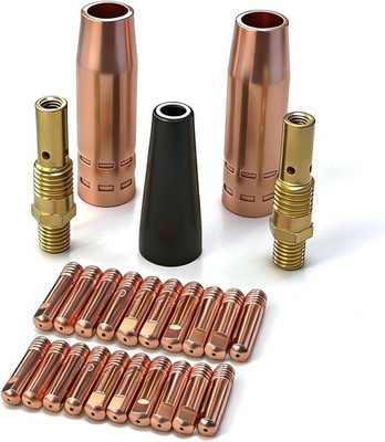25PK MB24 MIG Welding Gun .023'' Contact Tips Nozzle Diffuser