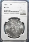 1883-CC Morgan Silver Dollar/MS 63-NGC/ Carson City Mint/Beautiful Coin