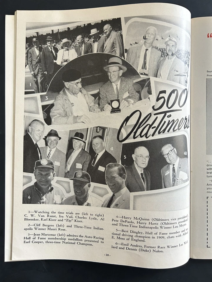 1964 INDIANAPOLIS 500 SPEEDWAY Official Program INDY 500 44th ANNUAL AJ Foyt - Image 2 of 4