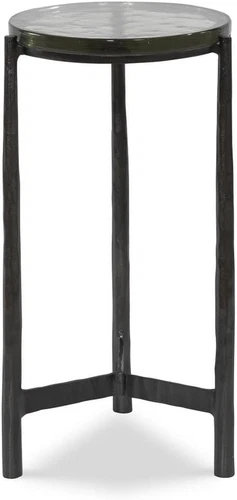 Eternity Iron & Glass Accent Table - Stylish Home Decor Piece - Picture 3 of 4