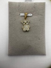 10k yellow gold bear pendant