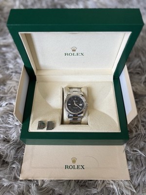 Rolex Date Just 41mm Fluted Rhodium Dial Oyster Bracelet 126334 Pre-Owned 2023