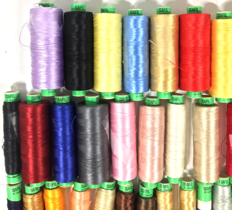 HUGE Vintage Isafil Thread Lot 45 Spools Sew Bobbin + BONUS + FREE SHIPPING - Image 4 of 4