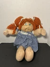 Vintage Cabbage Patch Kids Doll With Long Red Yarn Hair, Green Eyes, Dress,