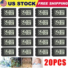 20Pcs Mini Hygrometer Thermometer Digital Humidity Gauge Meter Indoor Monitor