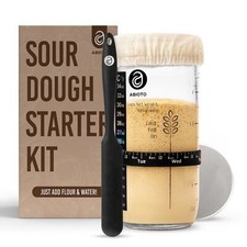 Sourdough Starter Kit, Includes 24 oz Sourdough Starter Jar with Metallic Lid...