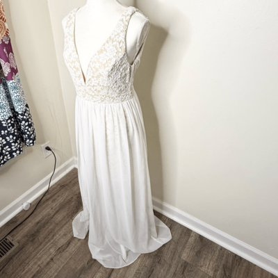 Lulus Make Way For Wonderful Off White Lace Maxi Dress - Women's US Large |  eBay