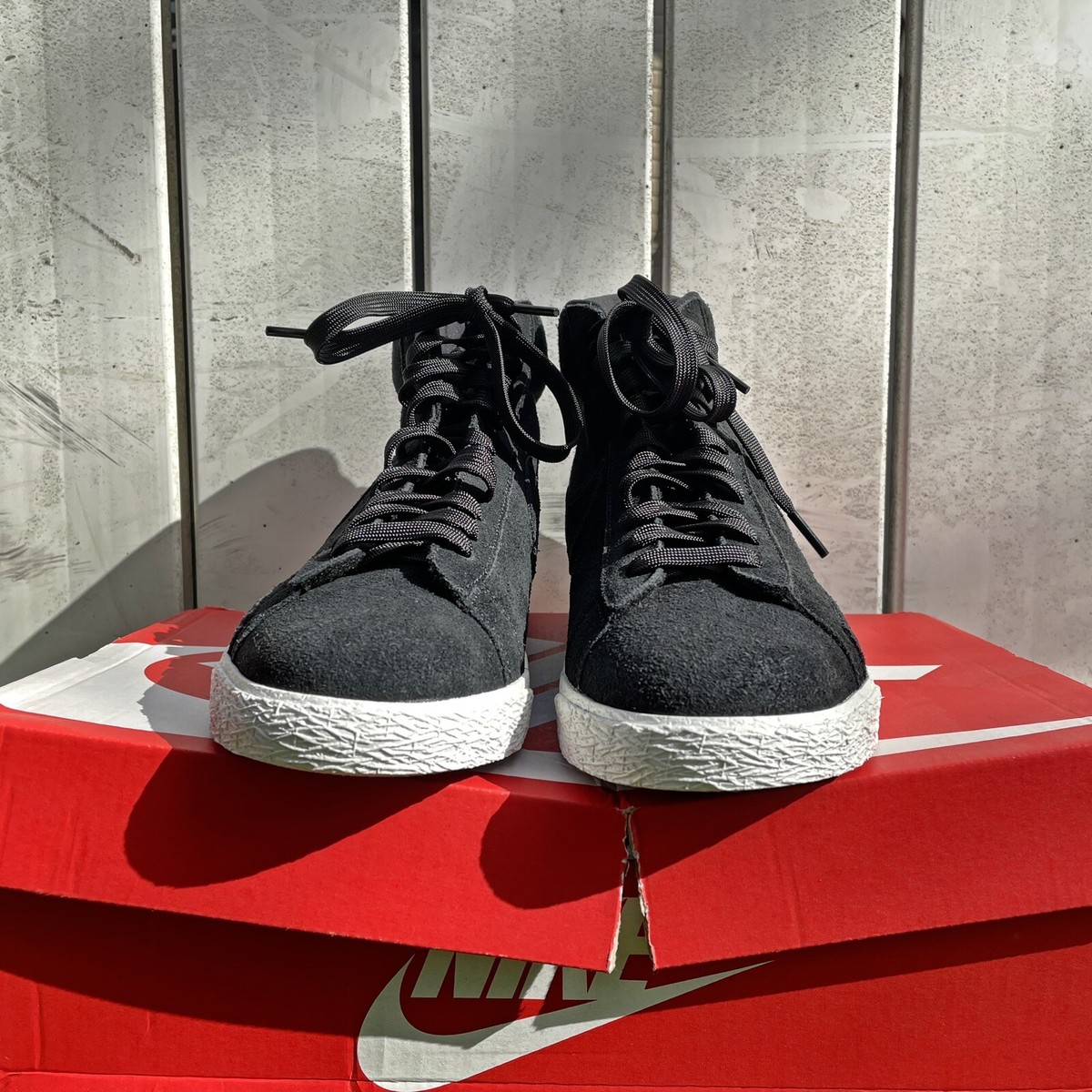 Nike Blazer Mid Black/Summit White Shoes Sz 7Y Women's Size
