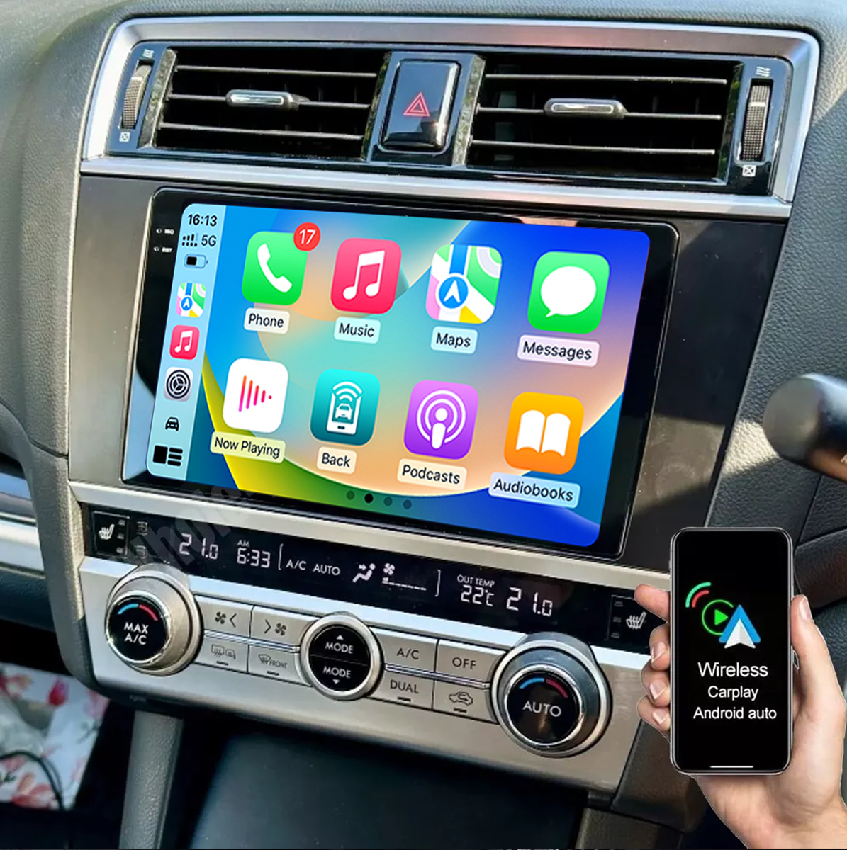 For 2015-2018 Subaru Legacy Outback Apple Carplay Android12 Car