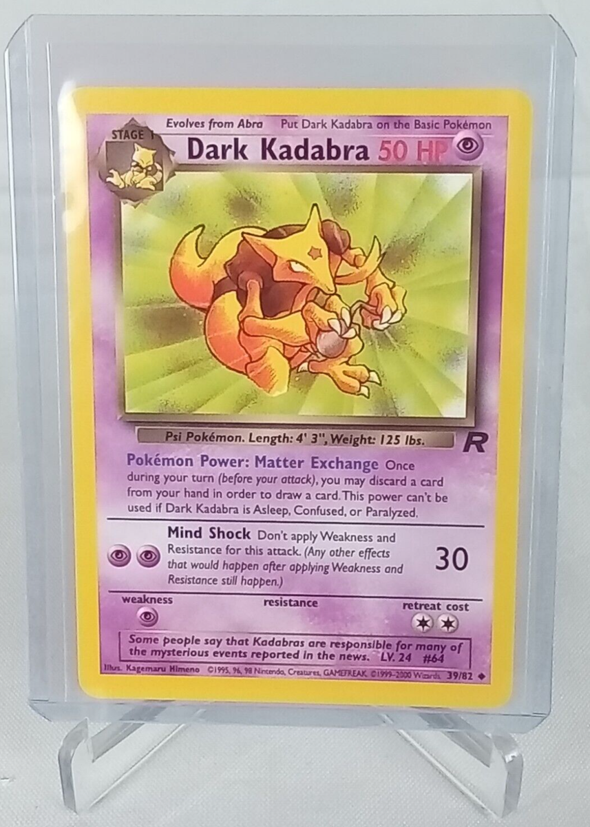 Dark Kadabra Hp 50 Uncommon #39 Pokémon Card 1999 | eBay