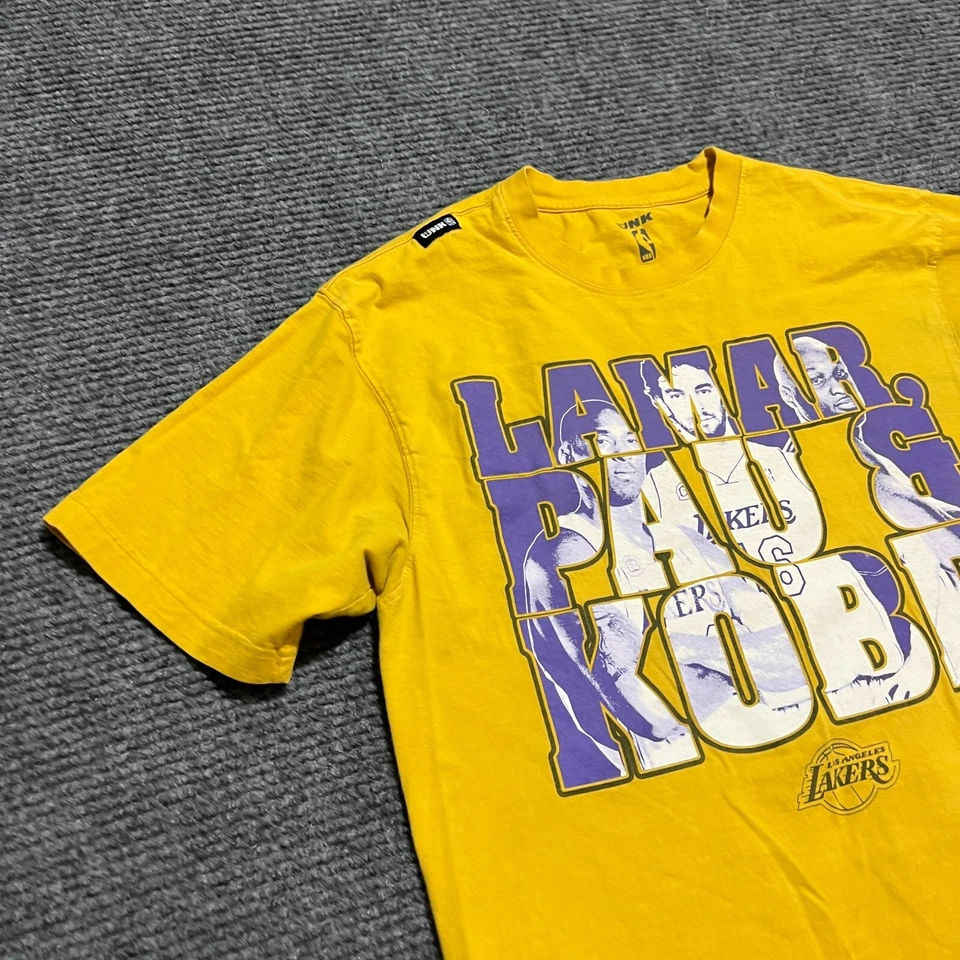 Camisa LA Lakers Para Hombres XL NBA Amarilla Lamar Pau Kobe Y2K Finales Baloncesto UNK Foto 2 de 4
